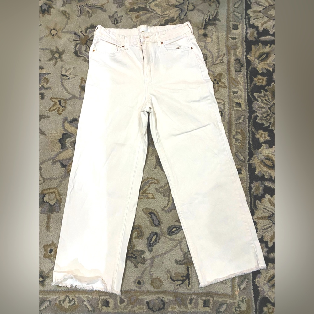 NWOT H&M White Straight jeans Size 12